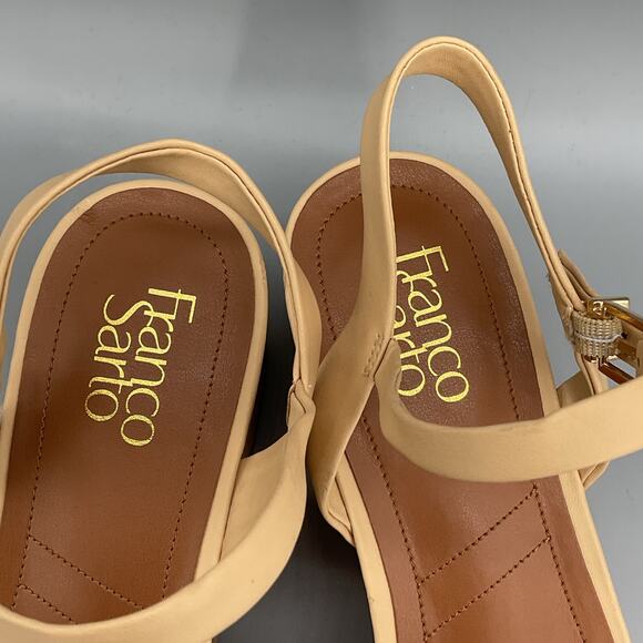NEW Franco Sarto Women’s Pelma Platform Ankle Strap Sandals Beige Size 11M - Picture 6 of 10